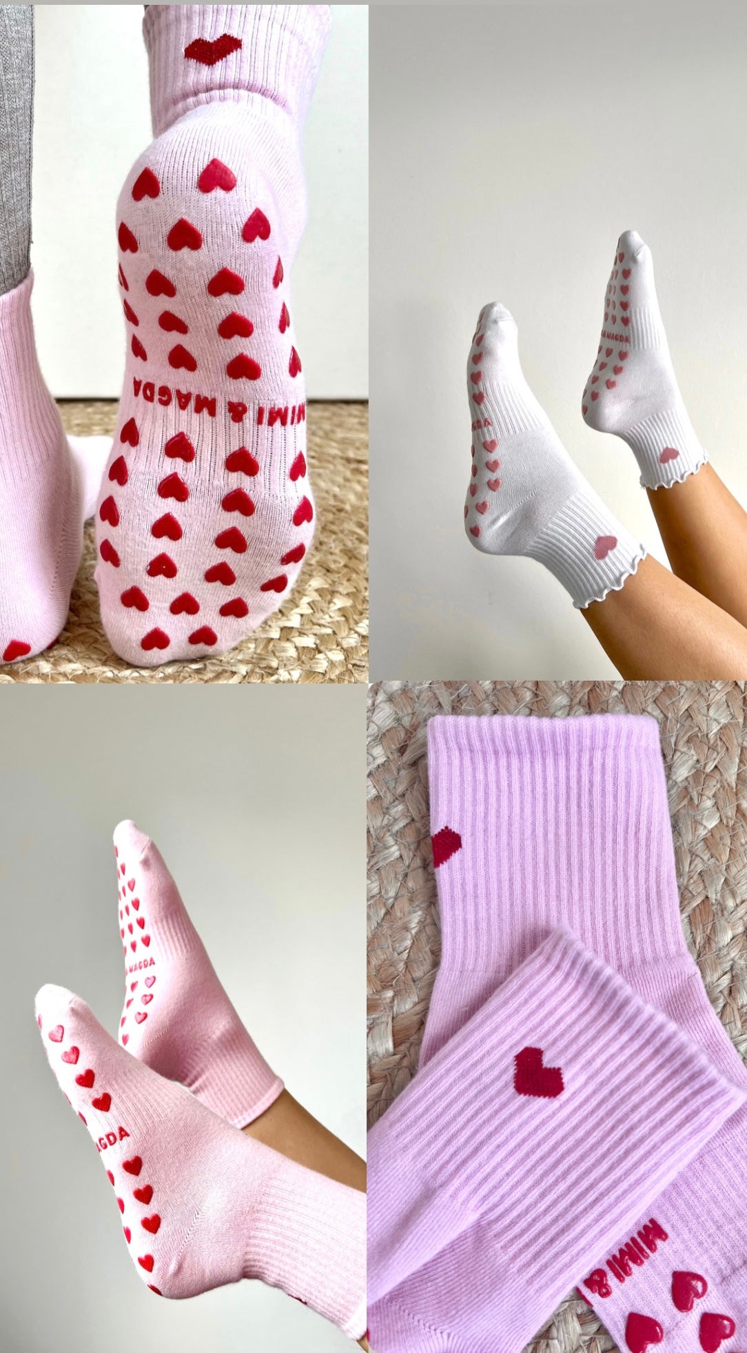 2er Set Pilatessocken -Mimi’s Heart- & -Mimi’s Love-